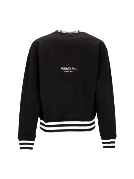 Ocieplana bluza nierozpinana Mitchell & Ness z kołnierzem czarna