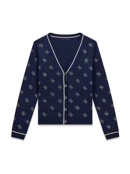GUESS Kardigan mornarsko plava bijela