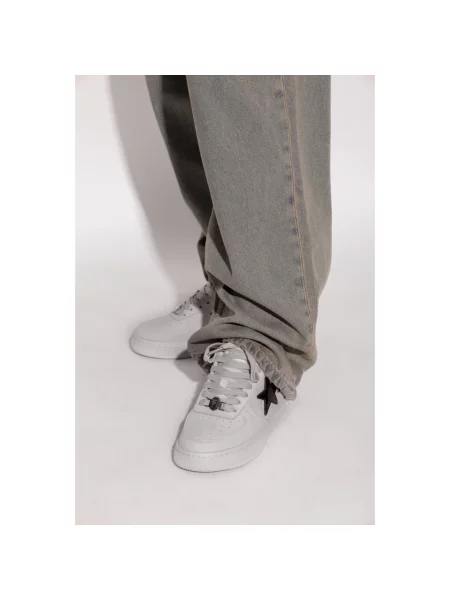 Sneakersy A Bathing Ape® skórzane z logo białe