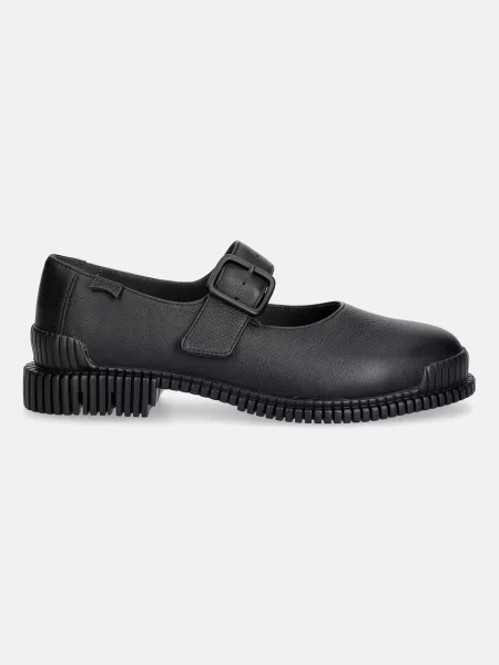 Camper balerini din piele Pix negru