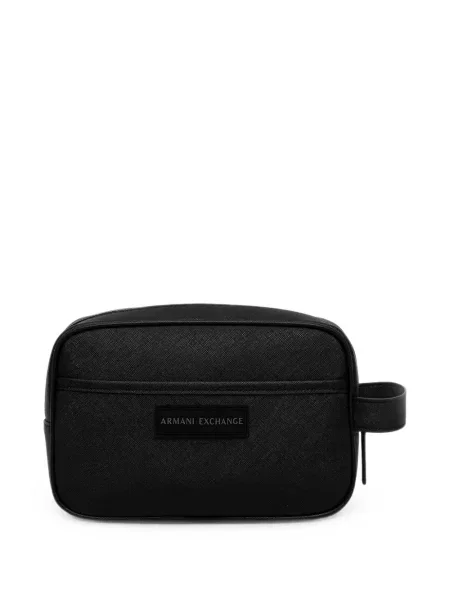 Geantă Armani Exchange cu autograf negru