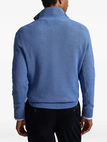 Hálós kockás pólóing Polo Ralph Lauren nyomtatás fekete