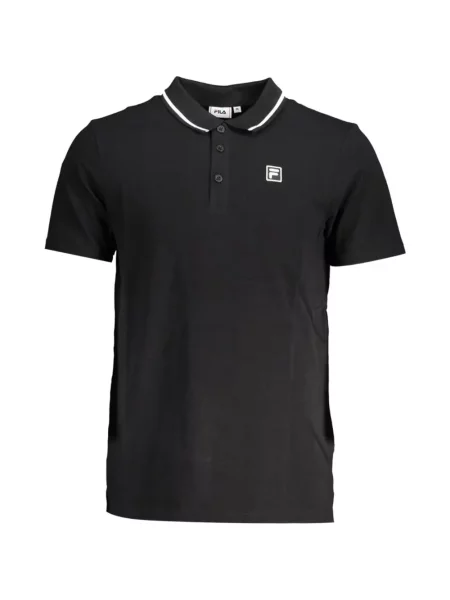 Tricou polo Fila cu autograf negru