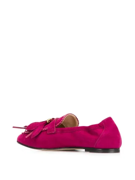 Pantofi loafer Tod's cu pene roz