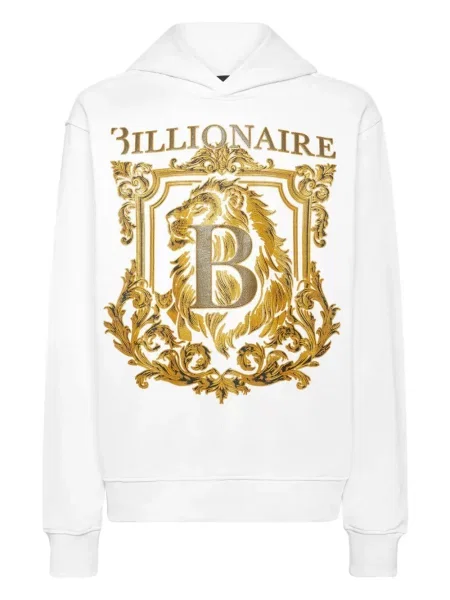 Hanorac cu glugă Billionaire cu imagine alb