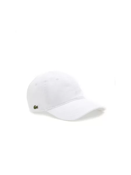 Lacoste czapka z daszkiem gładka biały