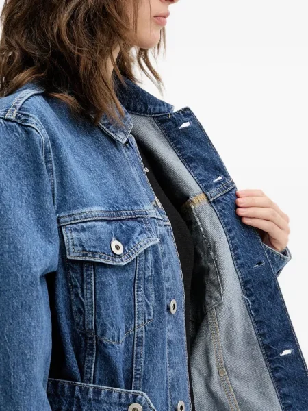 Ζωσμένος τζιν μπουφάν Karl Lagerfeld Jeans μπλε