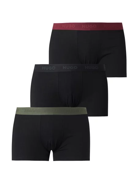 HUGO Boxeri oliv / roșu burgundy negru