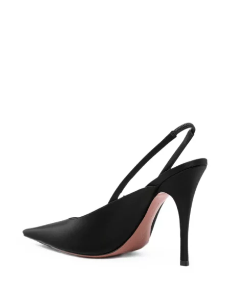 Pantofi cu toc Amina Muaddi slingback negru