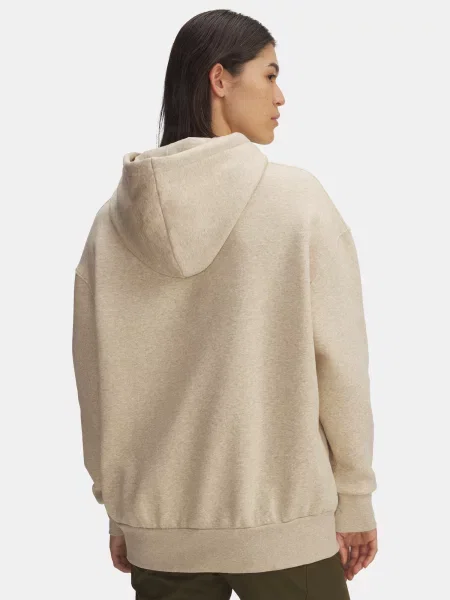 Fleecová mikina s kapucňou Under Armour khaki