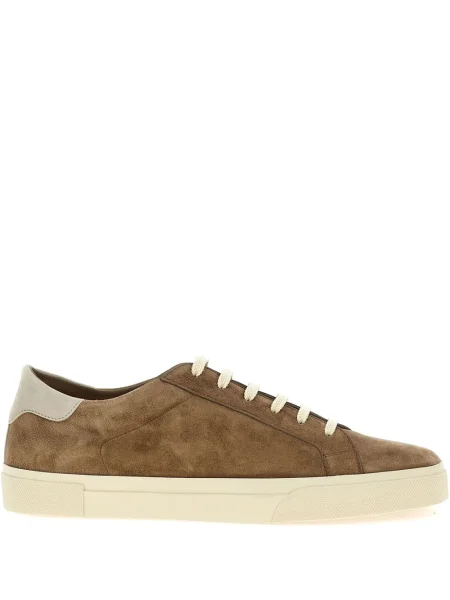 Sneakerși Brunello Cucinelli din piele de căprioară maro