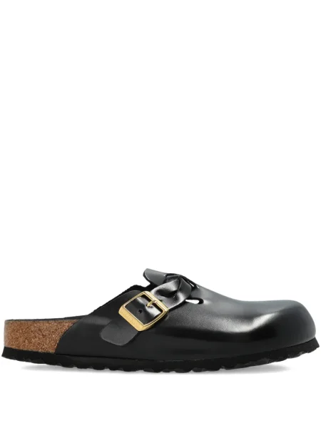 Papuci tip mules Birkenstock cu cataramă negru