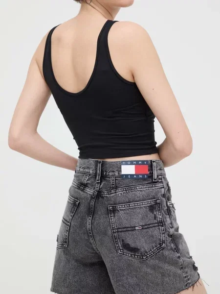Tommy Jeans Farmer rövidnadrág Mom Fit szürke