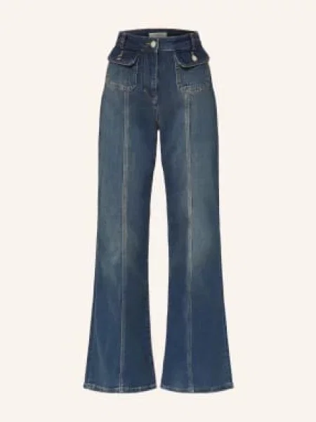 Reiss Dżinsy Z Rozszerzanymi Nogawkami Glora blau niebieskie