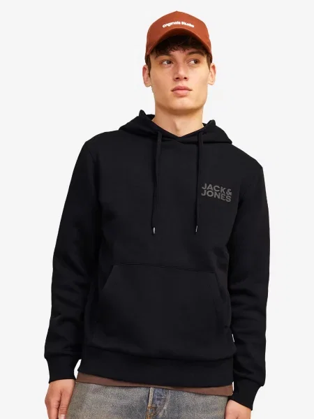 JACK & JONES Mikina sivá čierna