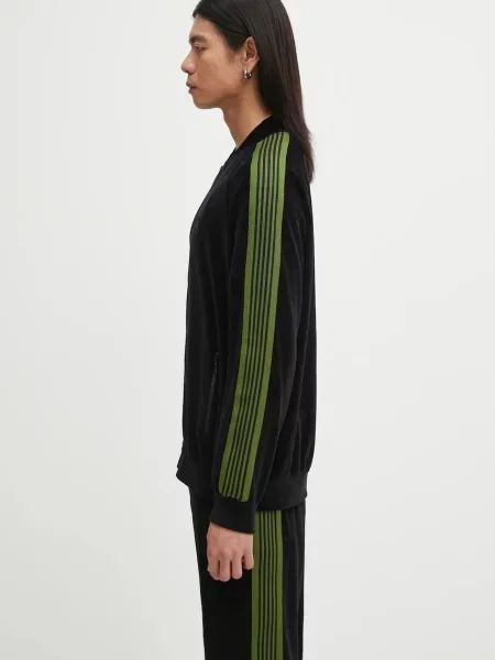 Needles Μπλούζα Rib Collar μαύρο