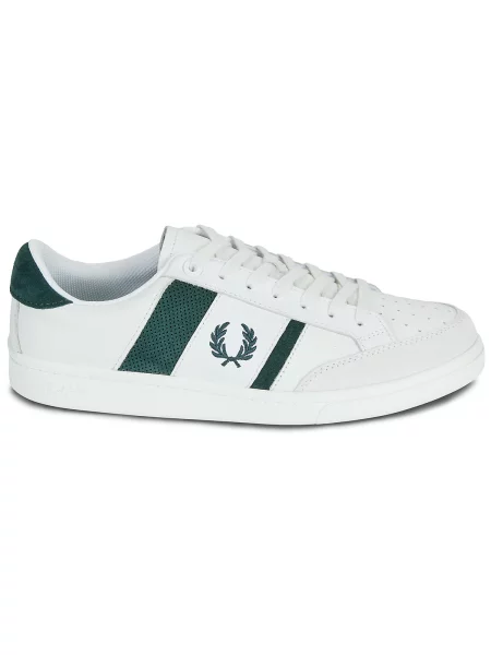 Pantofi Fred Perry din piele de căprioară alb
