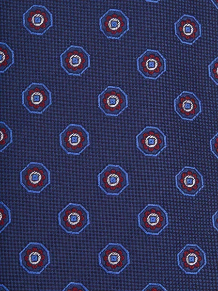 Jacquard kravata Canali s printom plava