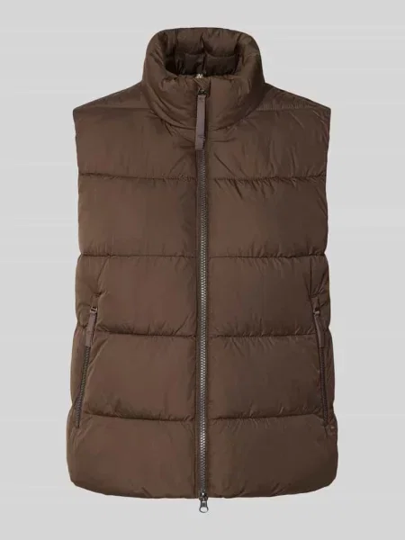 Kamizelka w pikowanym wyglądzie krój regular fit Camel Active