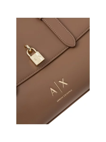 Crossbody kabelka Armani Exchange z ekologickej kože béžová