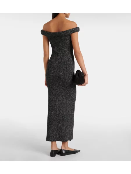 Rochie maxi Toteme tricotate de costum negru