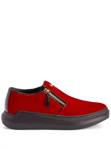 Sneakerși Giuseppe Zanotti de catifea roșu