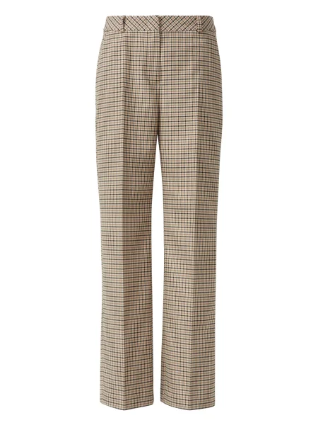 COMMA Hlače na rob bež / rjava črna