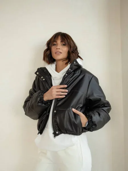 Кожаная куртка Milirud черная