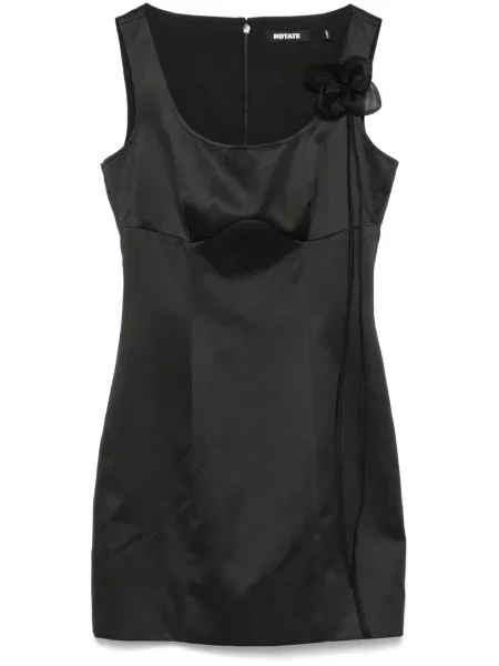 Rochie Rotate Birger Christensen din satin cu model floral de costum negru
