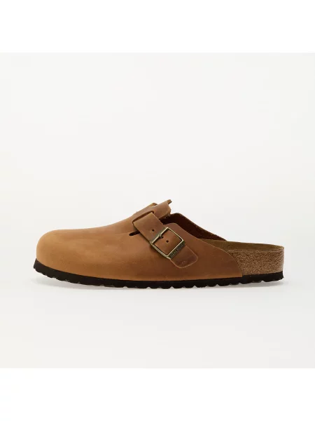 Kožené šľapky Birkenstock hnedá