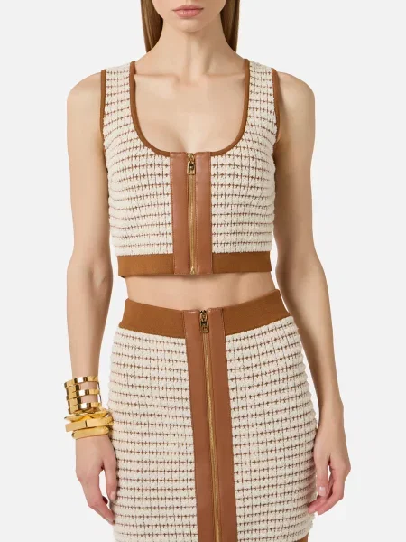 Топ Elisabetta Franchi бежевий