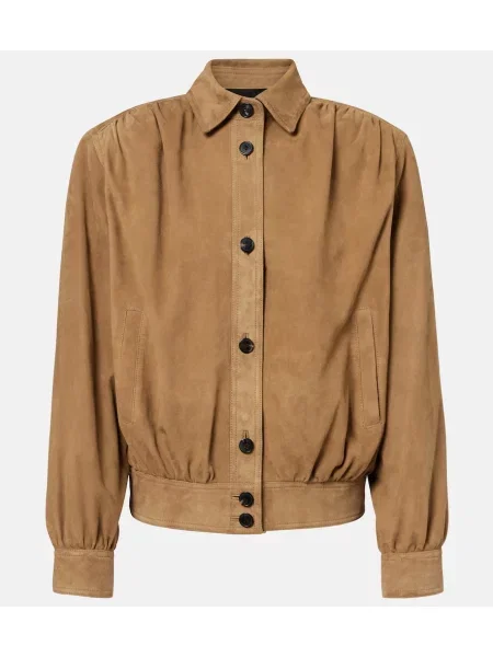 Kurtka Saint Laurent zamszowa beżowa