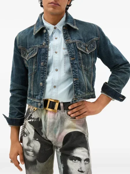 Geacă de blugi Versace albastru