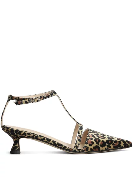 Pantofi cu toc Anna F. cu imagine cu model leopard maro