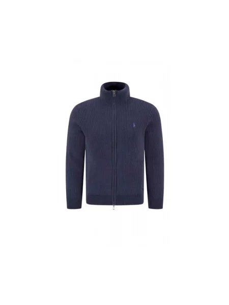 Kurtka z dzianiny z zamkiem błyskawicznym Polo Ralph Lauren niebieska