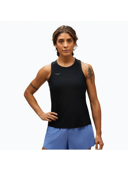 Tricou de alergare pentru femei HOKA Airolite Run Tank negru