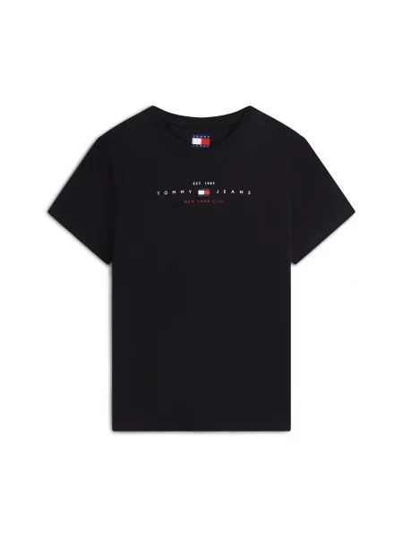 Tommy Jeans Tricou LINEAR roșu / negru alb