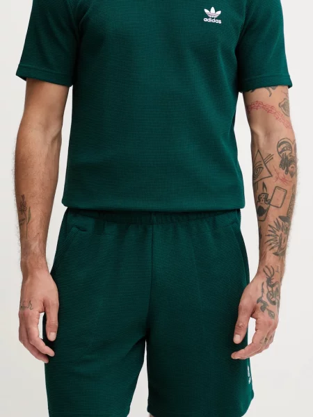 Adidas Спортни шорти Essentials Trefoil зелен
