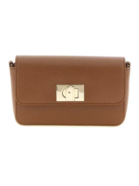 Torebka crossbody Furla skórzana brązowa