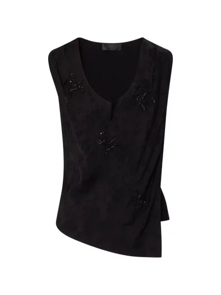 Top Liu Jo cu broderie negru