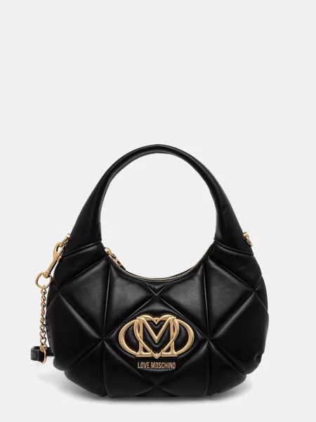 Love Moschino geantă crossbody pentru femei cu imitație de piele negru