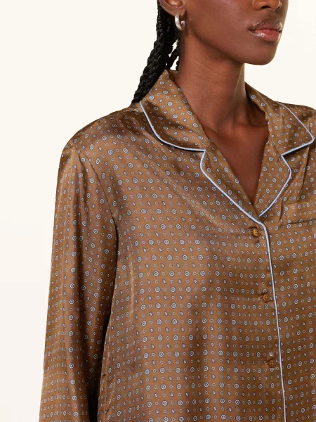 Claudie Pierlot Bluzka Jedwabna braun biała