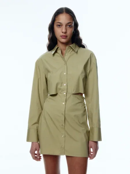 EDITED Rochie tip bluză Chalyse kaki