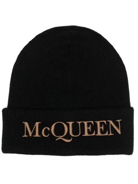 Căciulă Alexander Mcqueen cu broderie negru