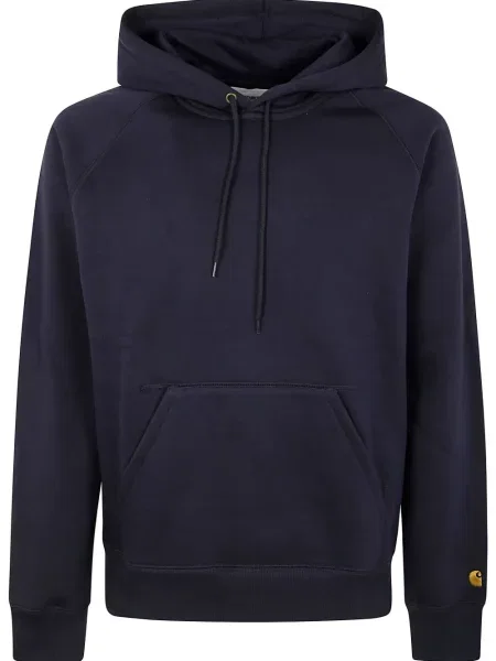 Hanorac cu glugă Carhartt Wip cu broderie albastru