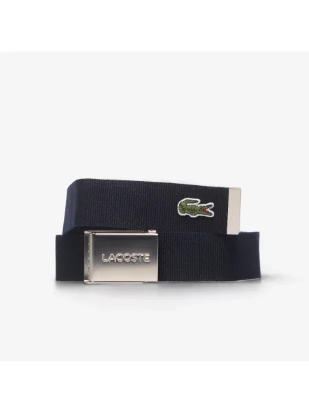 Pas Lacoste Concept Made In France Belt Navy Blue niebieski