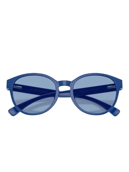 Ochelari de soare Polo Ralph Lauren din piele de căprioară cu imagine de costum albastru