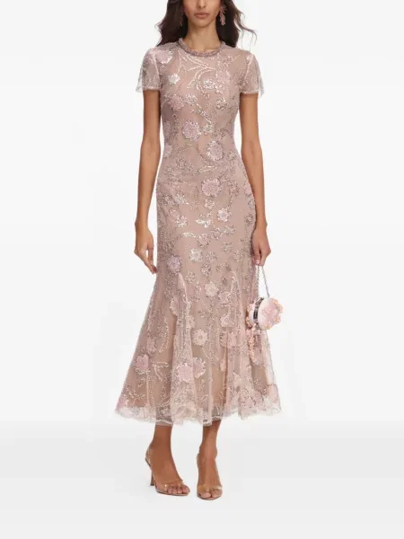 Rochie midi Self-portrait cu paiete cu model floral