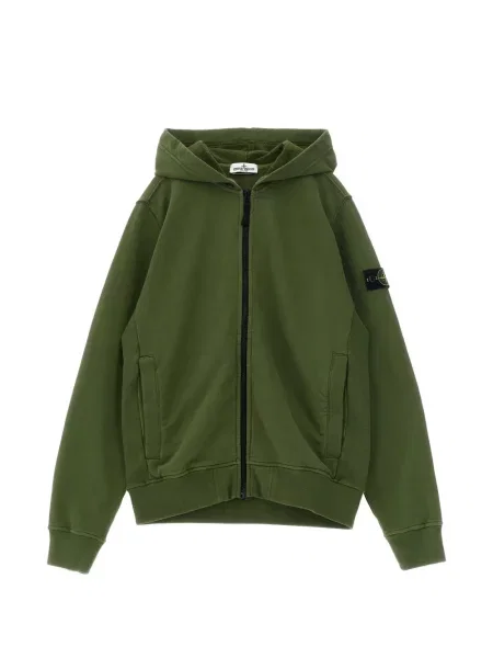 Bluza z kapturem dziecięca Stone Island zielona