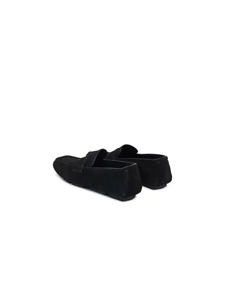 Mokasinke od brušene kože Calvin Klein SQUARE DRIVER SUEDE crna